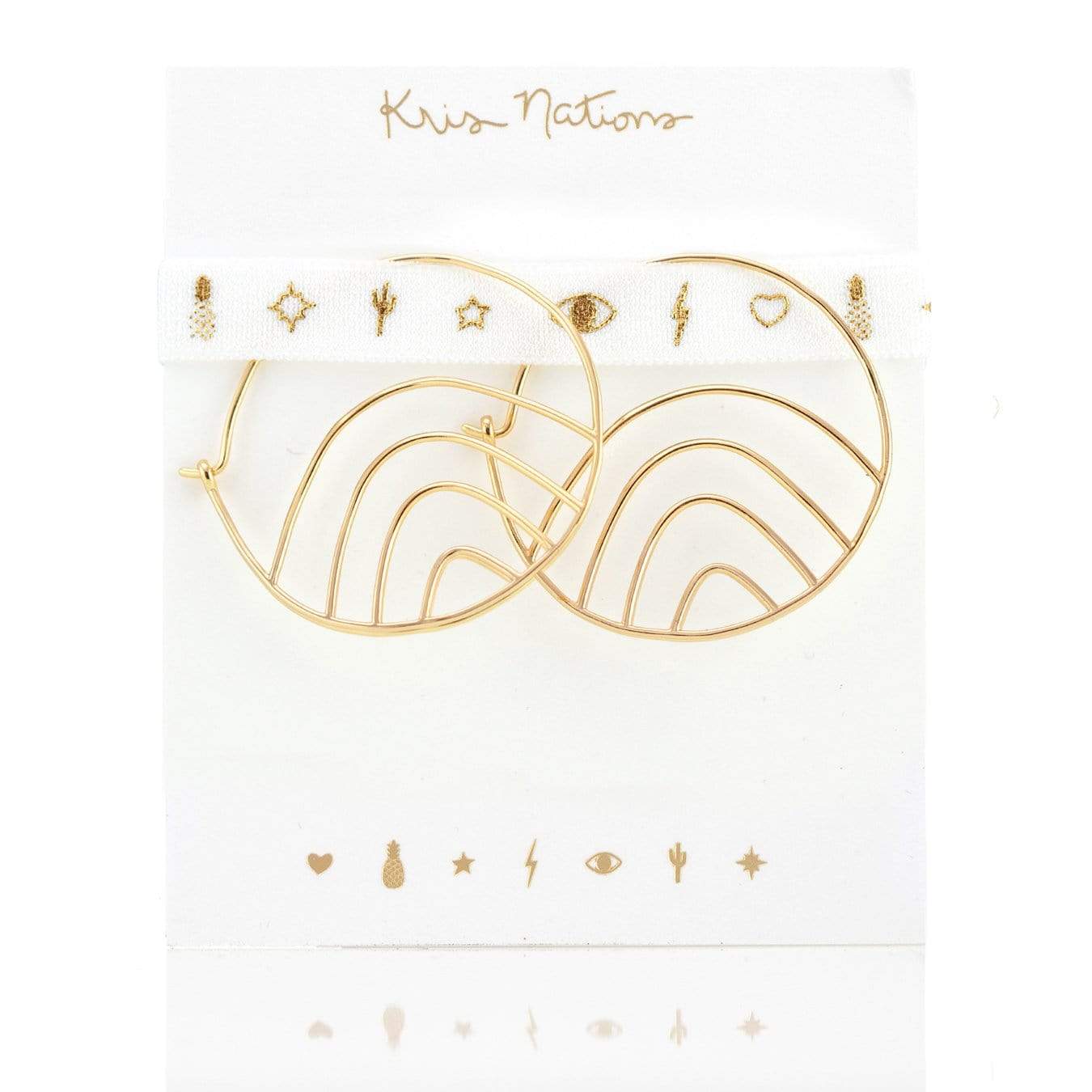 Kris Nations Rainbow Hoop Earrings