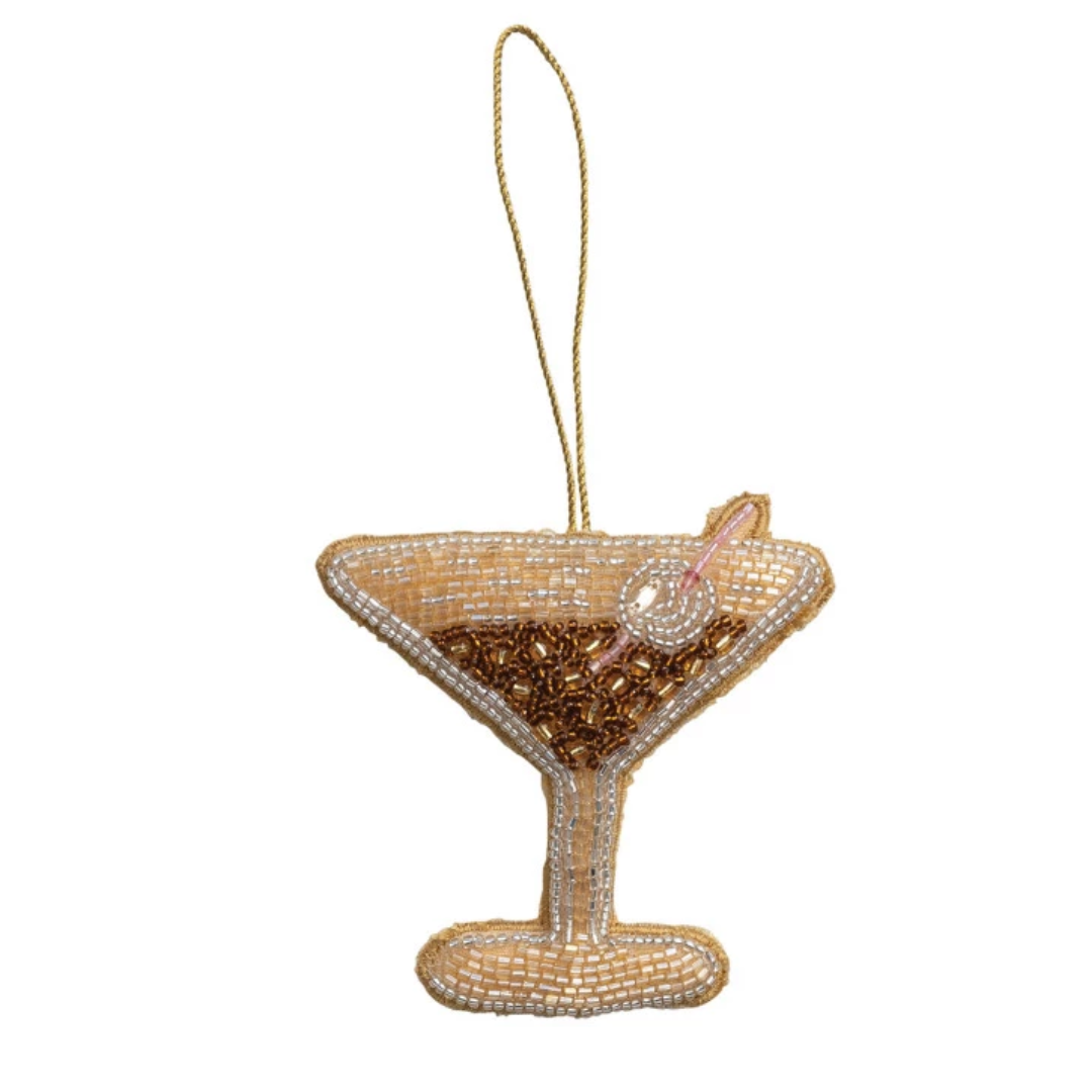 Beaded Fabric Cocktail Ornaments