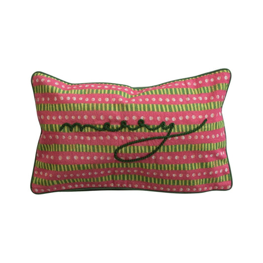 Merry Cotton Slub Lumbar Pillow