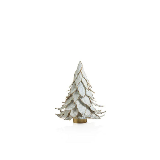 White Leaf Tree Gold Trim