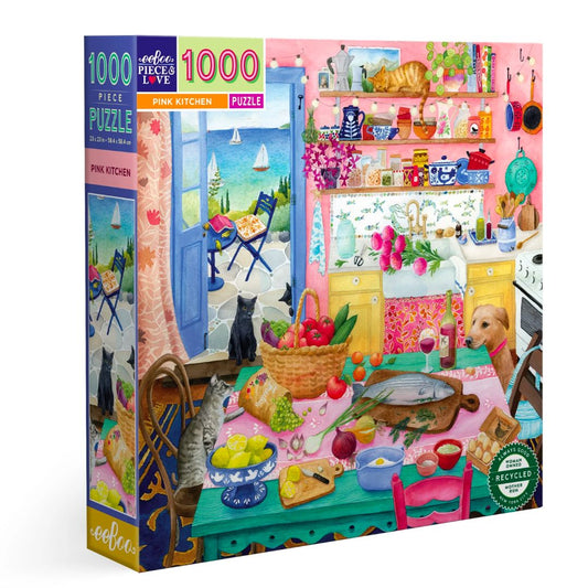 Eeboo Pink Kitchen 1000 Puzzle