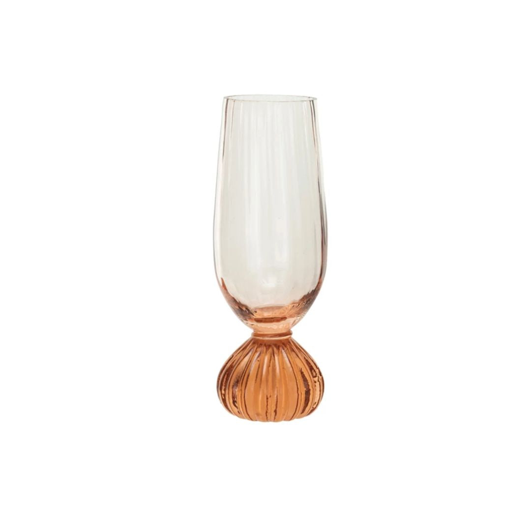 8 oz. Ribbed Footed Champagne Glass