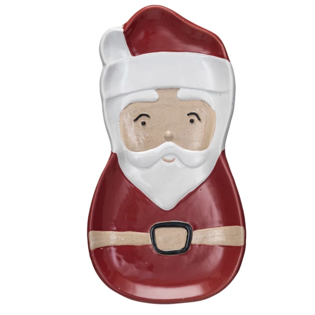 Stoneware Santa Plate