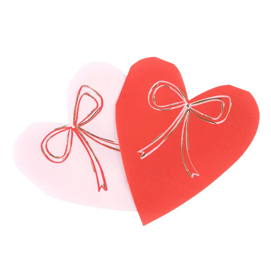 Meri Meri Heart With Bow Napkins