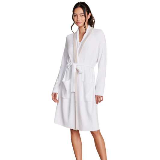 Barefoot Dreams CCUL Tipped Ribbed Short Robe