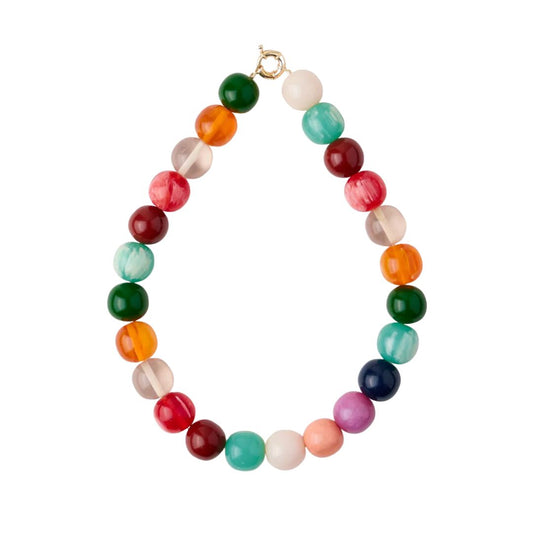Ink & Alloy Iris Resin Bead Necklace