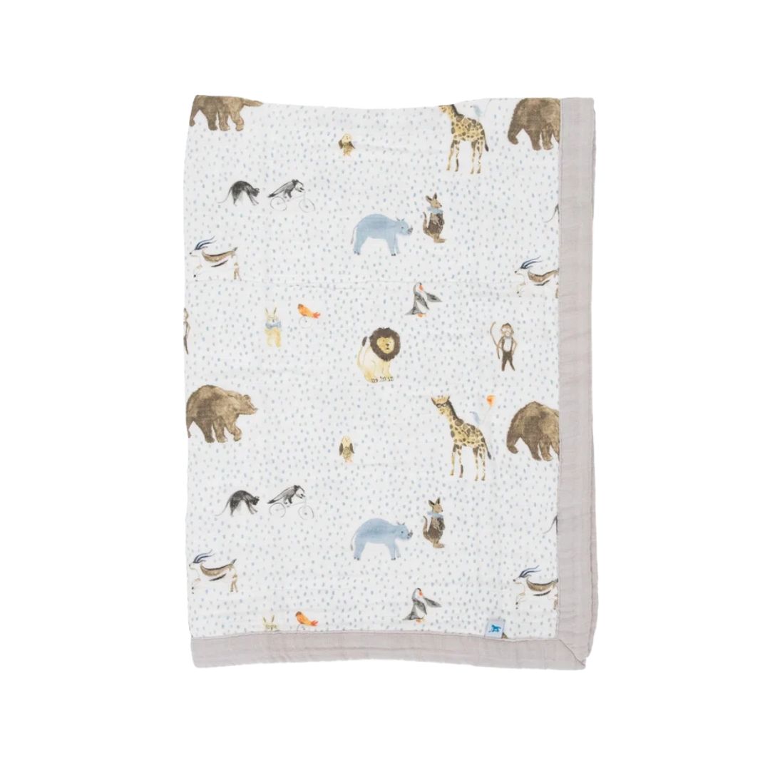 Little Unicorn Cotton Muslin Baby Quilt
