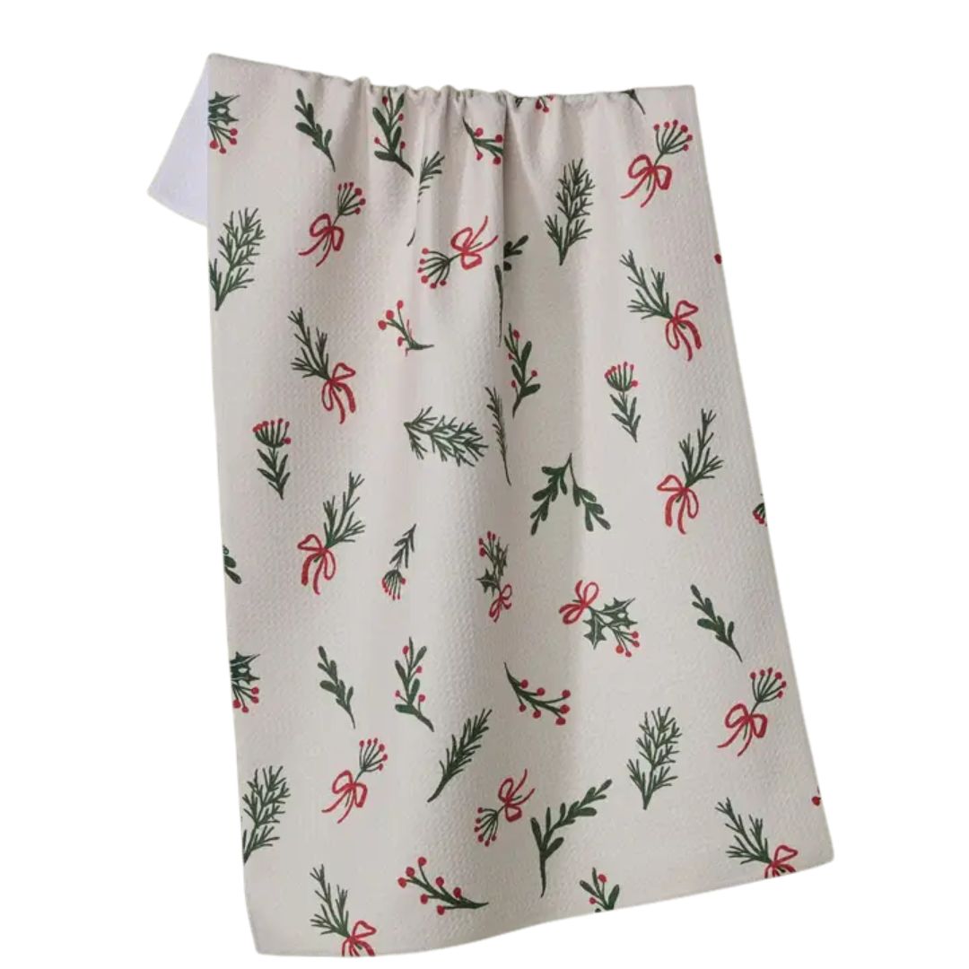 Geometry Holiday Tea Towel