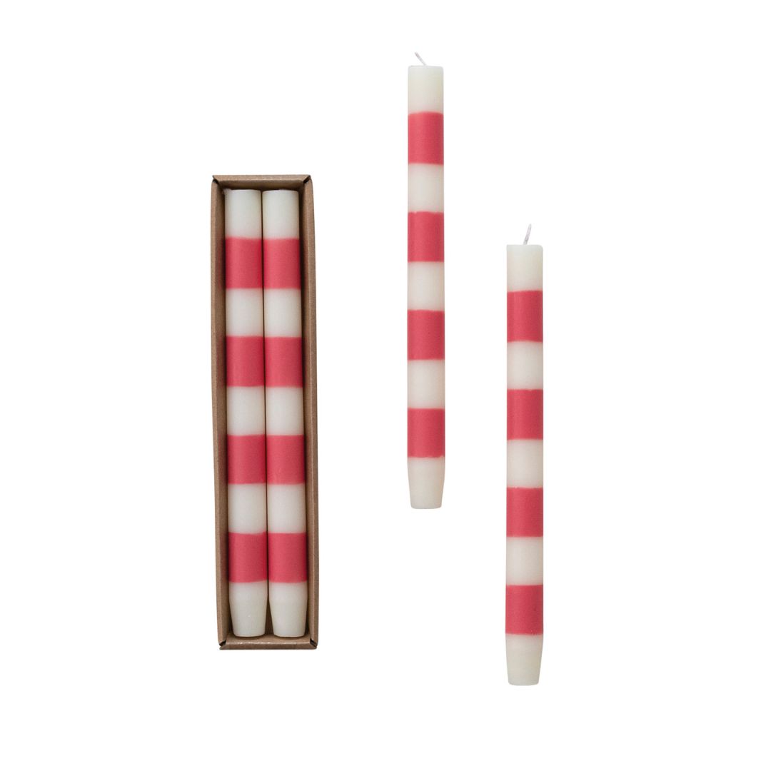Striped Taper Candles