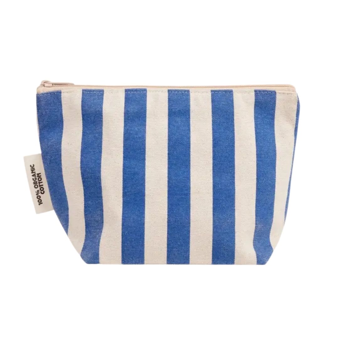 Organic Cotton Stripe Zipper Bag