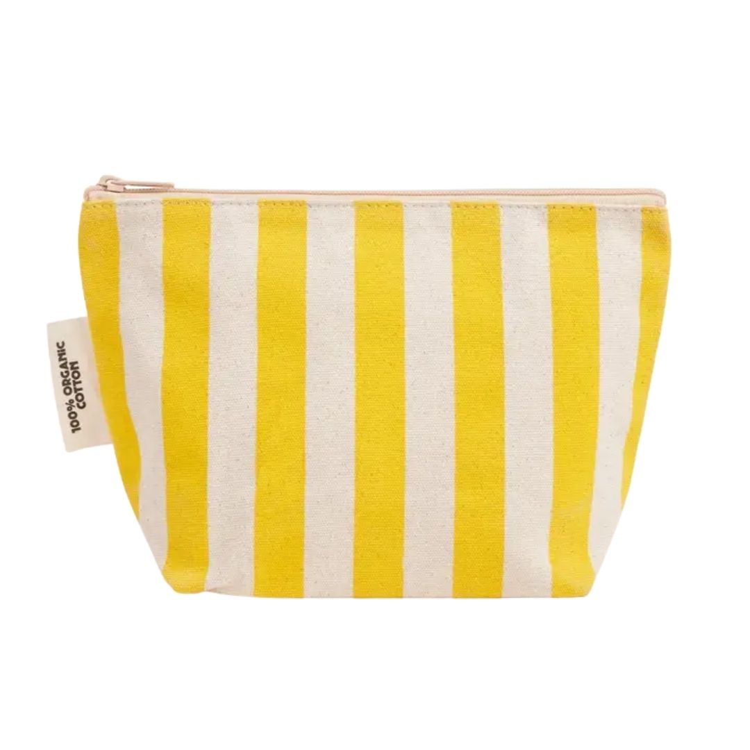 Organic Cotton Stripe Zipper Bag