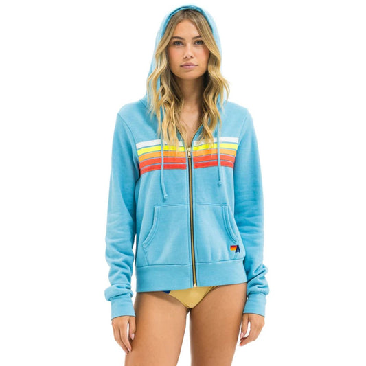 Aviator Nation 5 Stripe Zip Hoodie