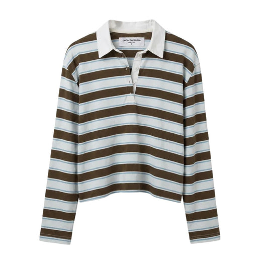Kaya Collared Rugby Striped Long Sleeve