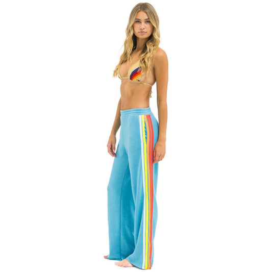 Aviator Nation 5 Stripe Wide Leg Sweatpant