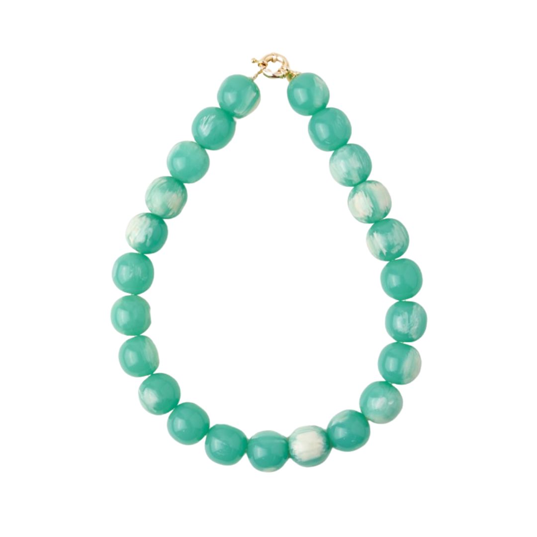 Ink & Alloy Iris Resin Bead Necklace