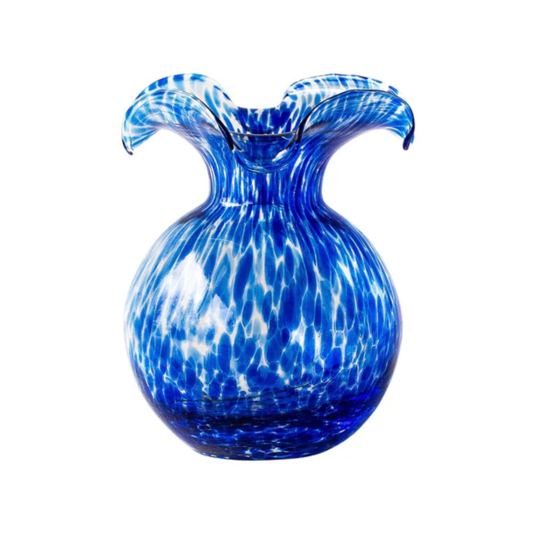 Vietri Hibiscus Glass Small Fluted Vase