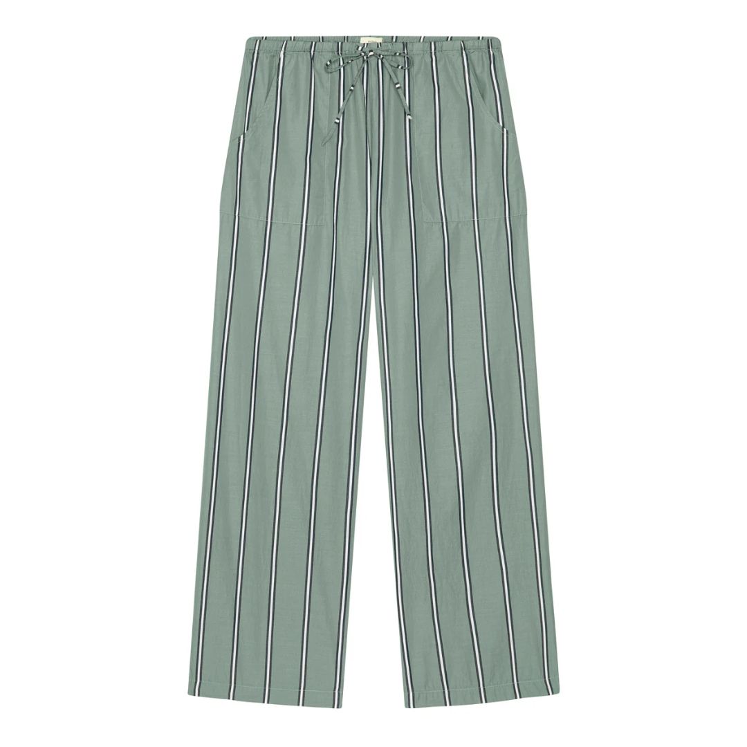 Donni Sage Stripe Pop Drawstring Pant