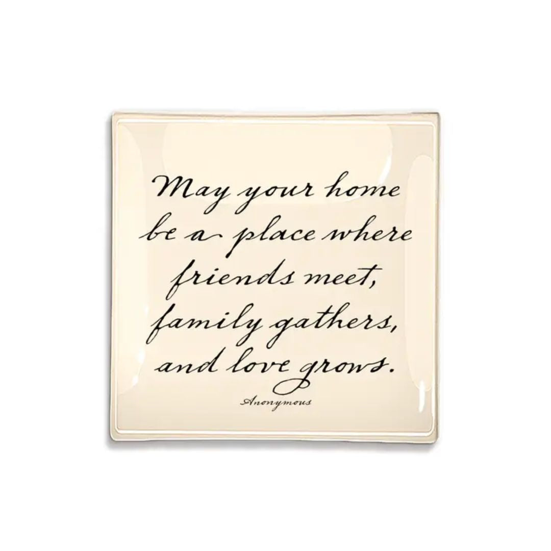 Decoupage Glass Tray 6"x6"
