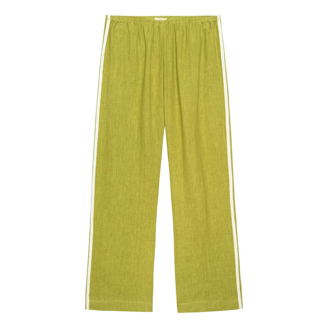 Donni Linen Crop Stripe Pant