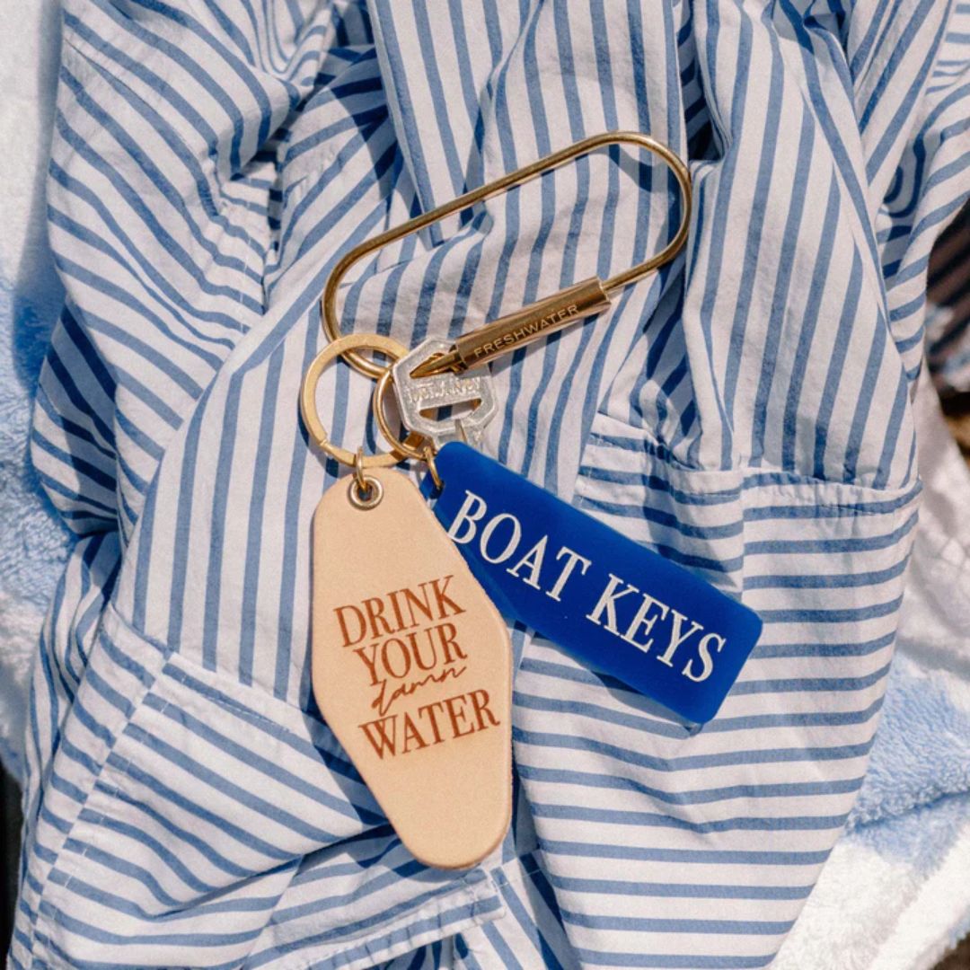 Small Brass Oval Keyring