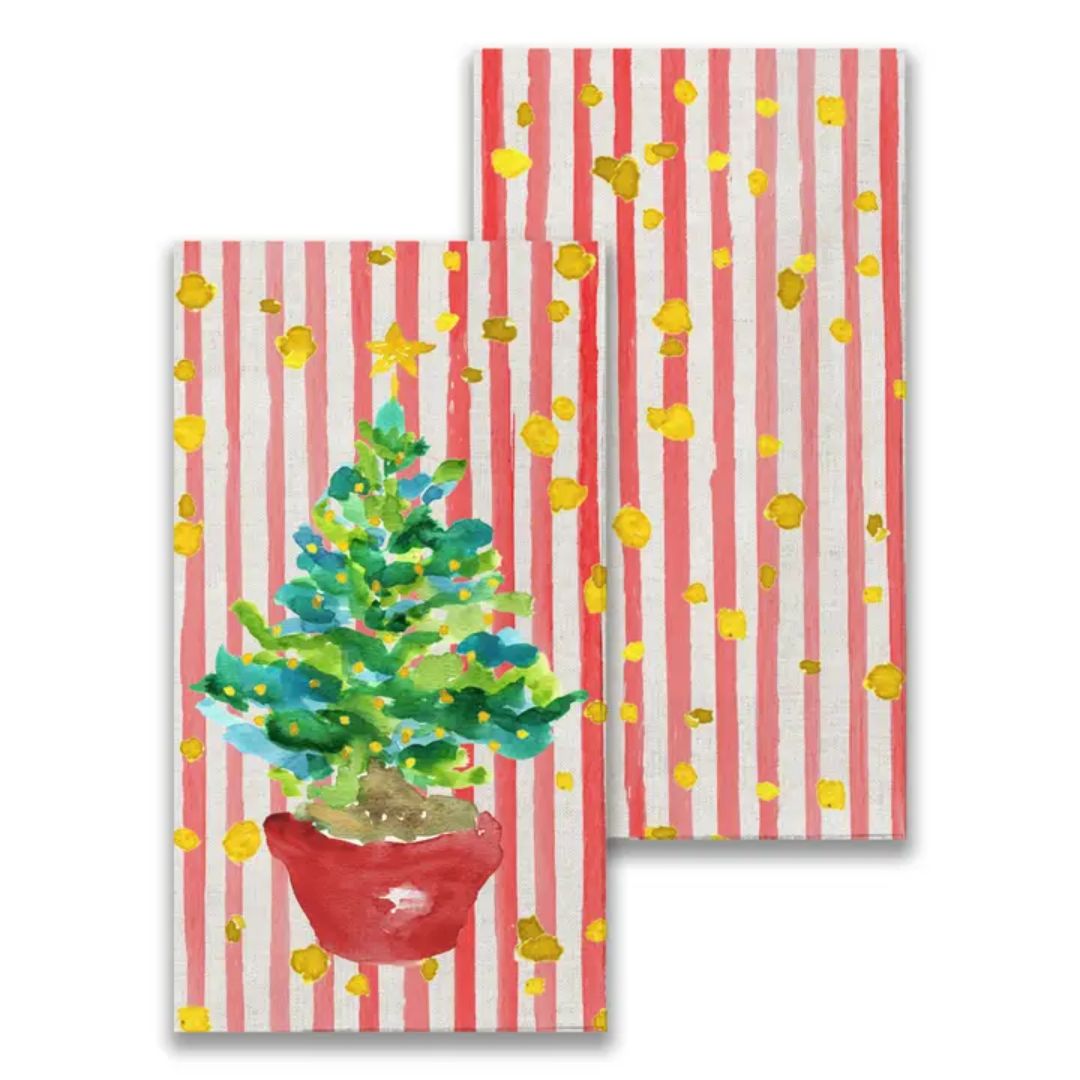 FG Red Potted Tree Holiday Napkins