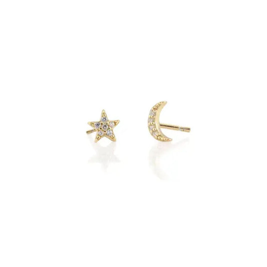 Kris Nations Star & Moon Earrings