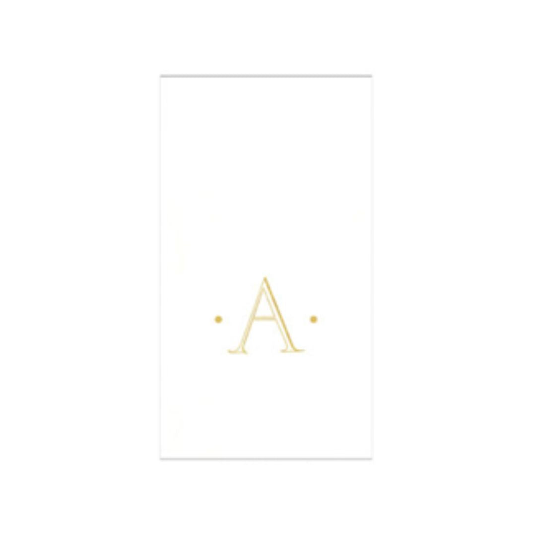 Gold Initial Guest Napkins