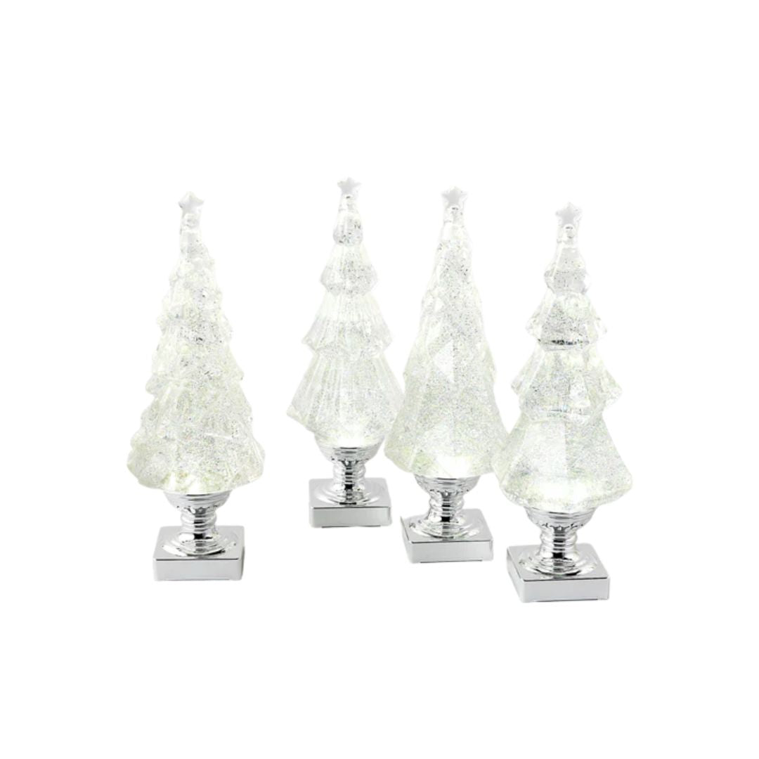 Lighted Swirl Tree on Base