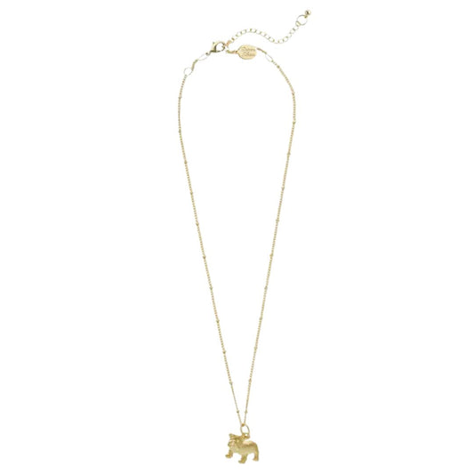 Dainty Gold Bulldog Necklace