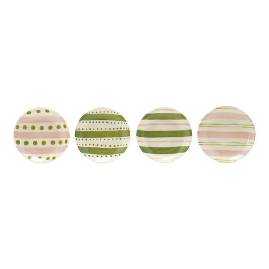Spring Hand-Painted Striped Dish