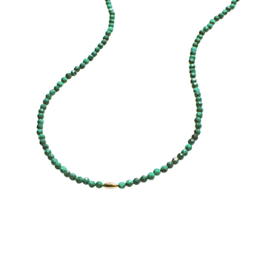 Beaded Malachite Necklace