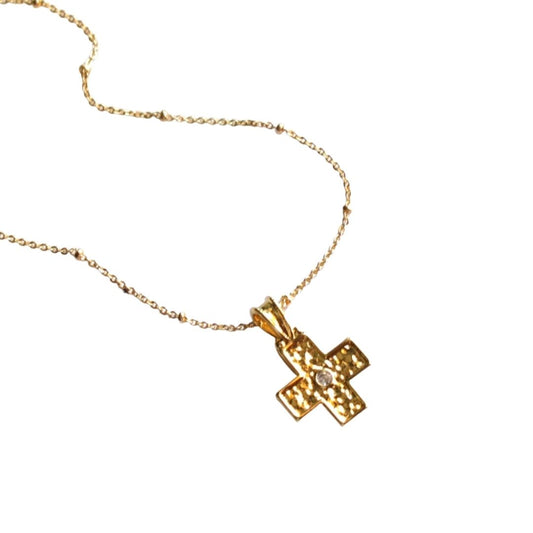 Gold Cross Pendant Necklace