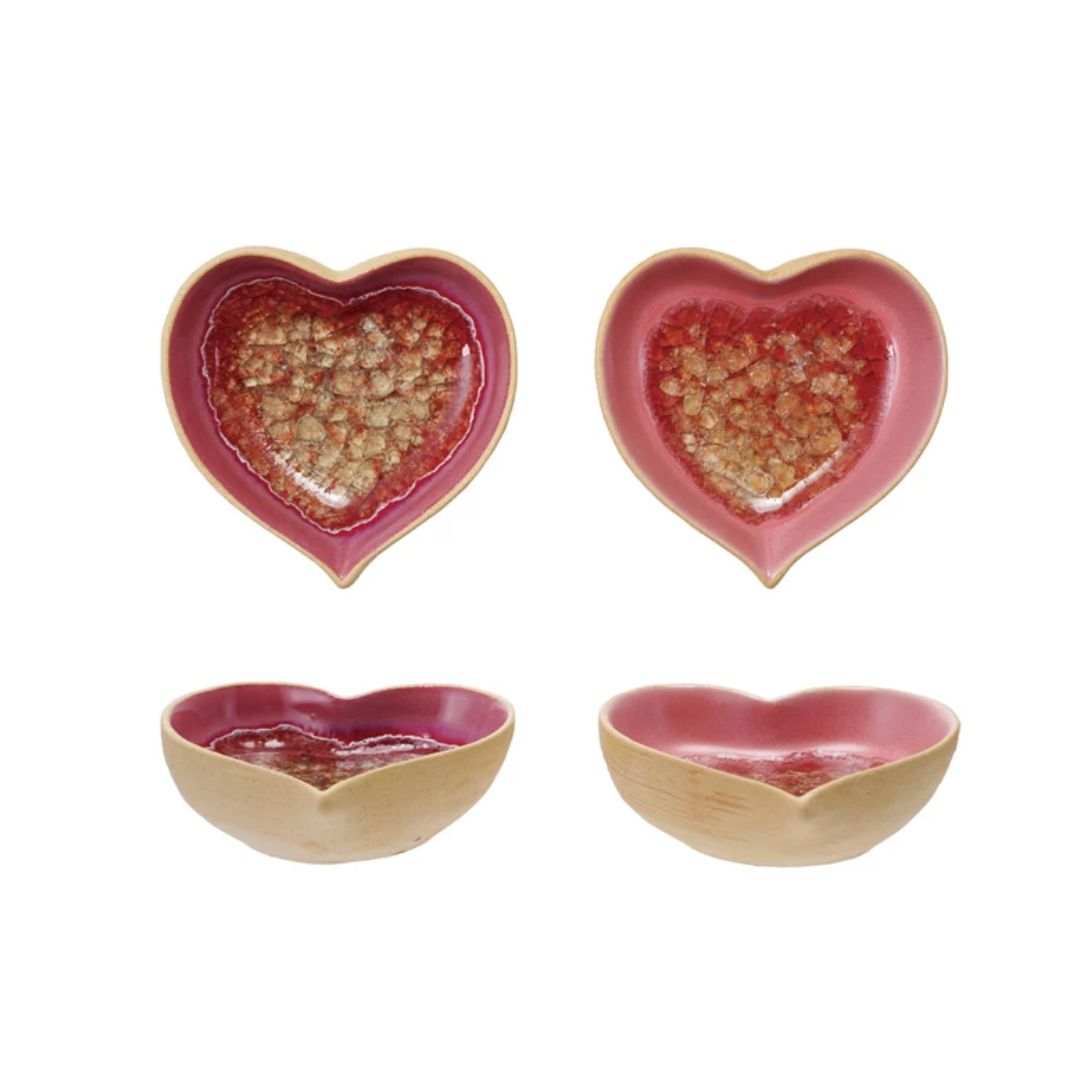 Heart Shaped Stoneware Dish