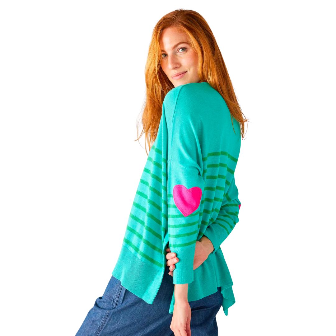 Mer Sea Amour Sweater with Heart Patch