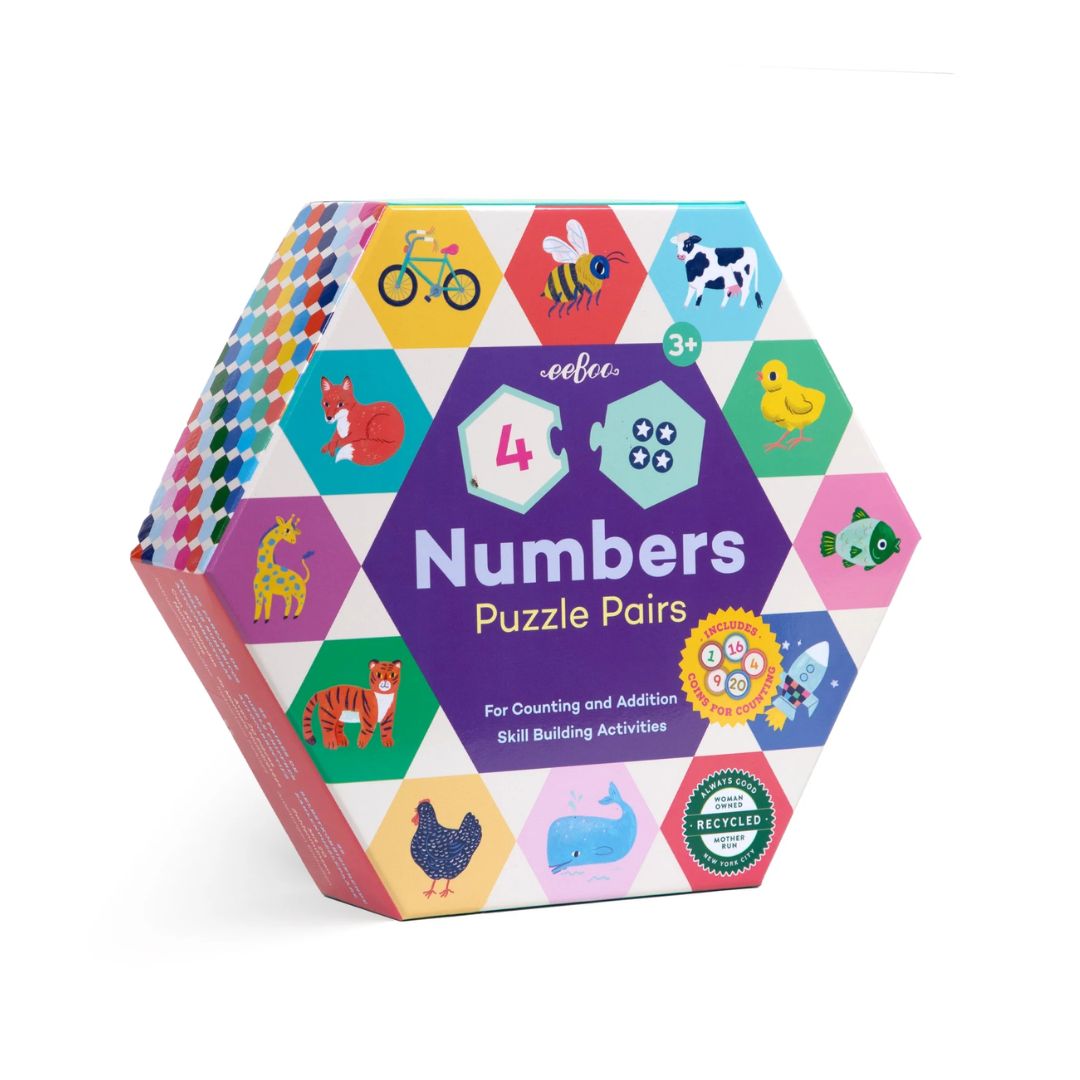 Eeboo Numbers Hexagon Puzzle Pairs