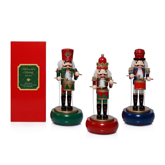 Nutcracker's Melody- Music Box, Round Base - 3 pcs