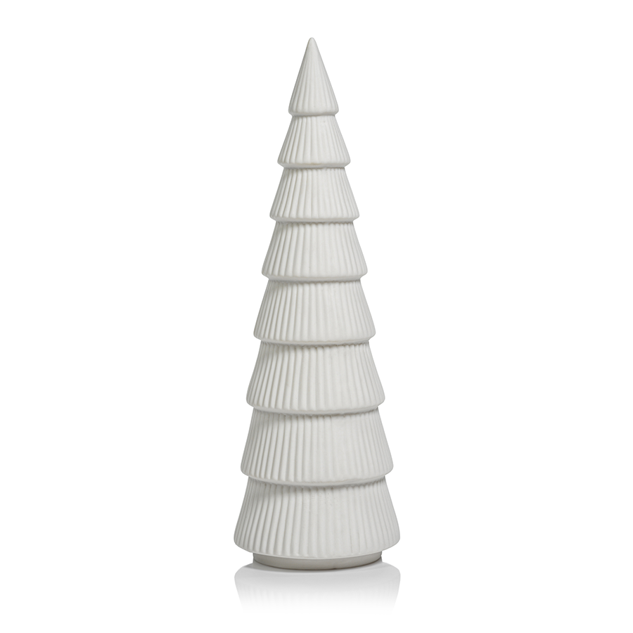 Matte White Ceramic Holiday Tree