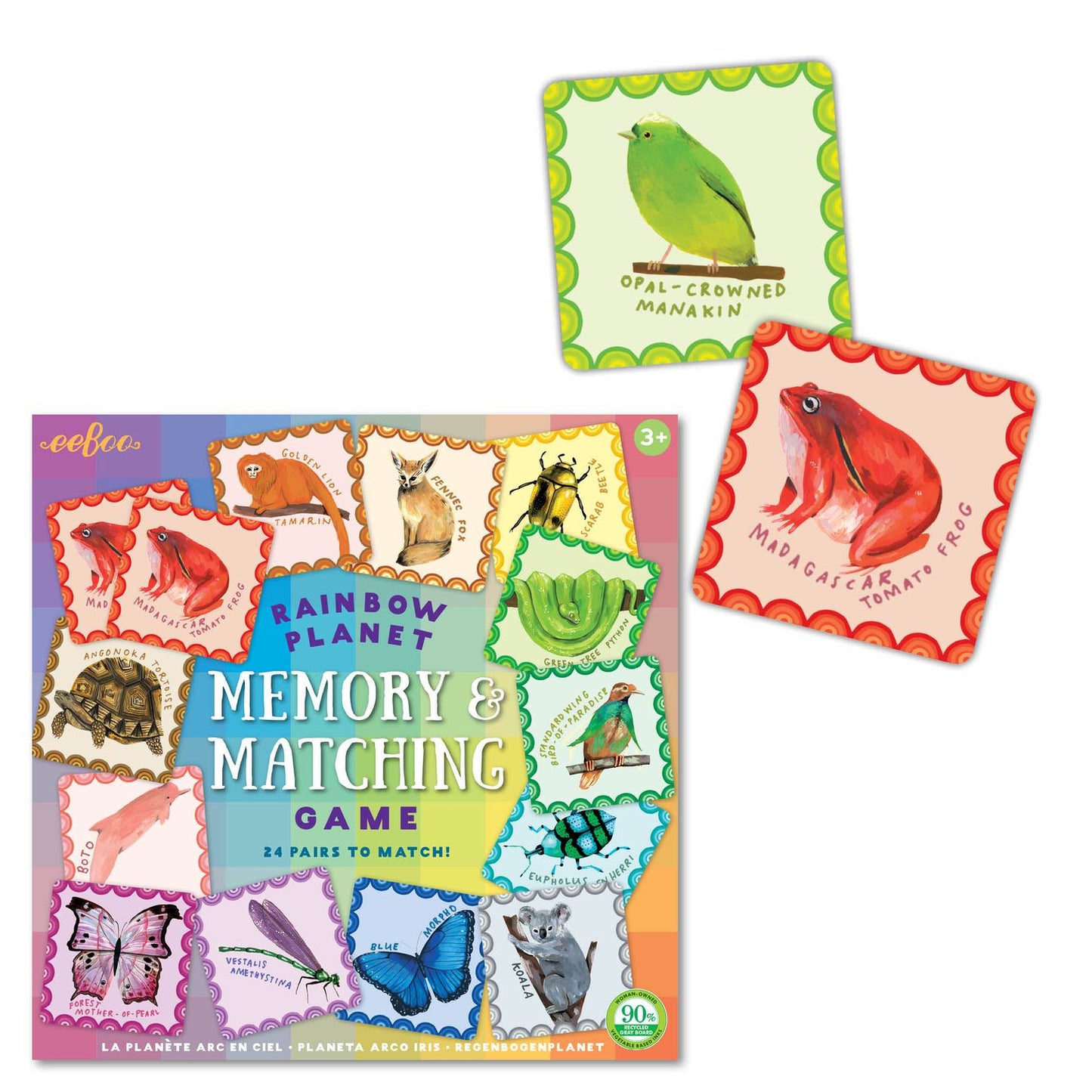 Eeboo Rainbow Planet Memory and Matching Game