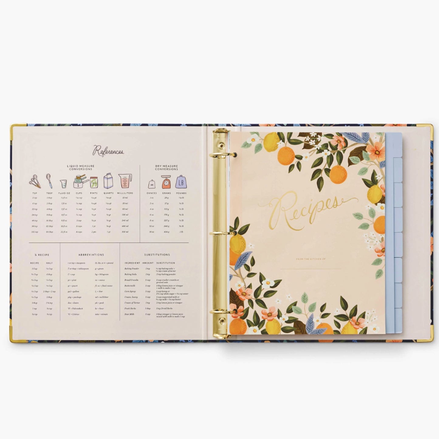 Rifle Paper Recipe Binder