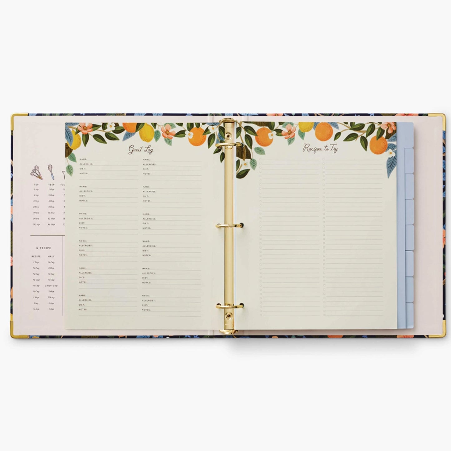 Rifle Paper Recipe Binder