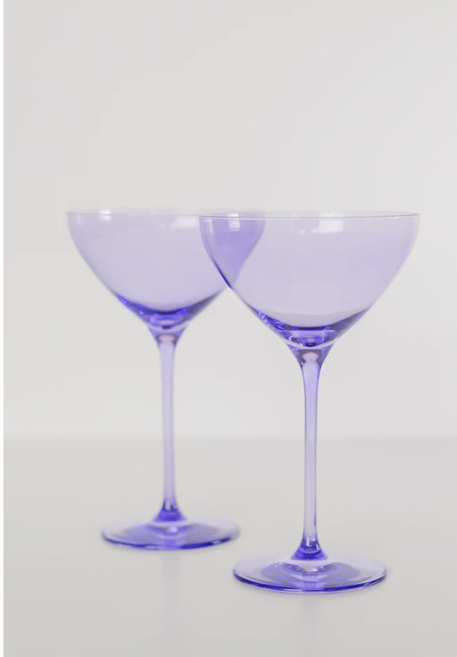 Estelle Colored Glass Martini Glass Set of 2