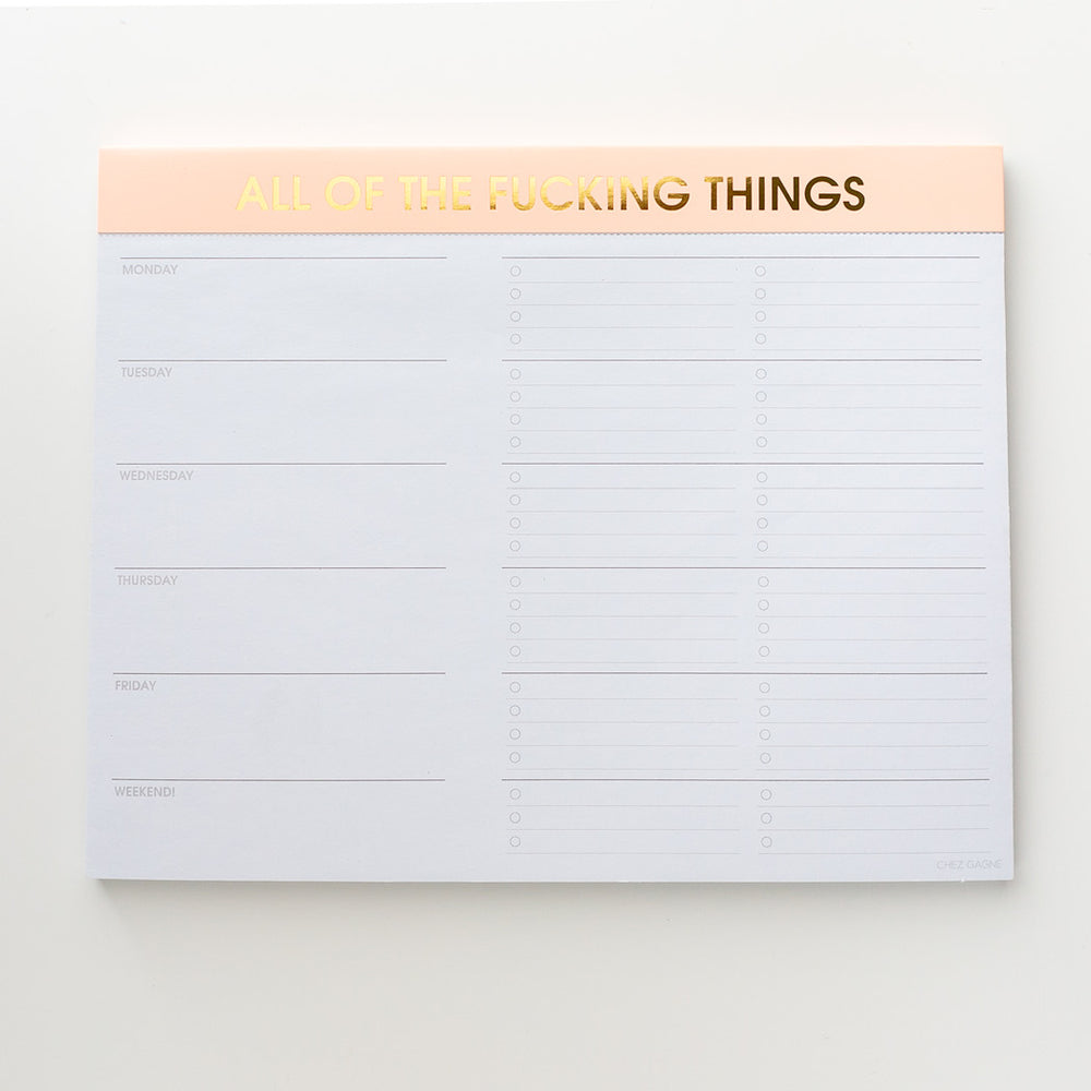 Chez Gagne Weekly Planner Pad